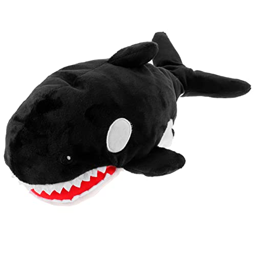 BESPORTBLE Bewegliche Handpuppenspielzeug für Süße Plüsch Seetierhandpuppe mit Mundfunktion für Fantasievolles Geschichtenerzählen und Interaktive Spiele Lange Schwarze von BESPORTBLE