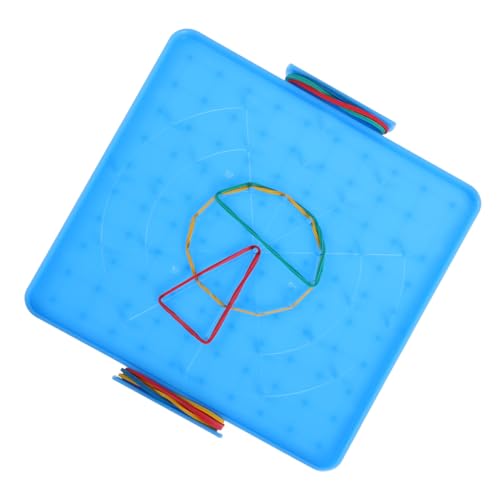 BESPORTBLE Bildungsspielzeug für Doppelseitiges Geoboard zur Mathematikvermittlung Pegboard für Grundschule Interaktives Lernspiel für Zuhause Klassenzimmer Blau von BESPORTBLE