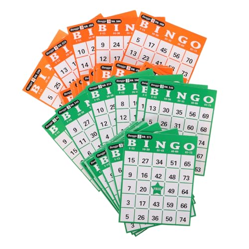 BESPORTBLE Bingo Karten für Kinder und Erwachsene Langlebige Papierspielkarten für Bingo Spiele für Partys und Spieleabende von BESPORTBLE