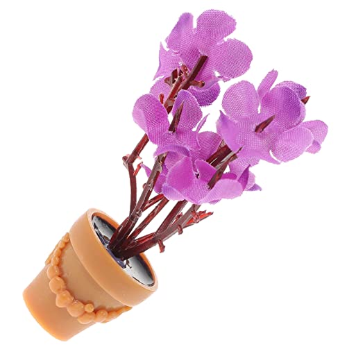 BESPORTBLE Blumendekor Aus Harz Für Puppenhaus Dekoratives Mini Blumenmodell Für Hausdekoration Für DIY Projekte Und Miniaturspielzeug Runde Blumentöpfe von BESPORTBLE
