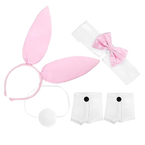 BESPORTBLE Bunny Ohr Haarreif Set Niedliches Cosplay Zubehör mit Hasenohren für Halloween Karneval und Kostümpartys Für Erwachsene für Outfit von BESPORTBLE