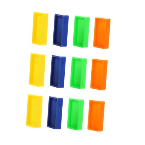BESPORTBLE Bunte Domino Bausteine Lernspielzeug für DIY Domino Hand-Augen-koordination und Farbverständnis Leichtes Kunststoffmaterial Teile Zufällige Farben Zufällige Farbe von BESPORTBLE