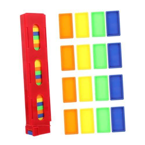 BESPORTBLE Bunte Domino-Steine Spielset Je Domino Bausteine Lernspielzeug für Frühe Bildung und Eltern-Junge Mädchen-Spiel mit Robustem Kunststoff Zufällige Farben Zufällige von BESPORTBLE