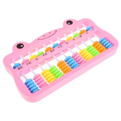 BESPORTBLE 1stücke Farbenfroher Perlen-rechenrahmen Aus Kunststoff Für Junge Mädchen Lernhilfe Für Mathematik Zählgerät Für Schüler Kleiner Chinesischer Für Rechenübungen Rosa von BESPORTBLE