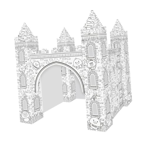BESPORTBLE Castle Colorizing Puzzle DIY Bastelspiel Papiermodell Kreatives Malen Lernspielzeug Geburtstag von BESPORTBLE