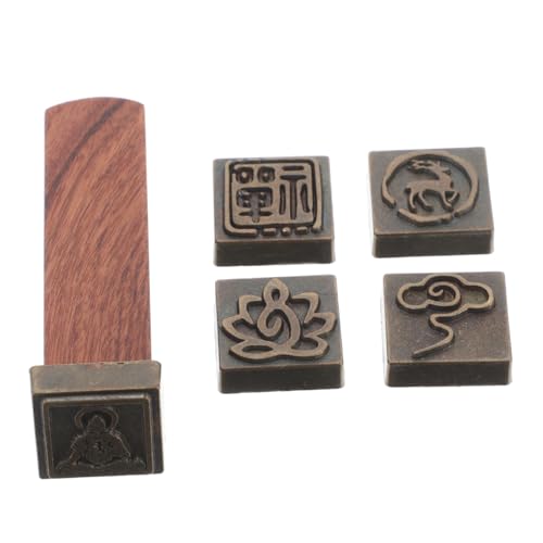 BESPORTBLE Chinesische Tintenstempel, Zen-Wolke, Kalligraphie-siegel, Holzgravurstempel, Klassenzimmer-stempelwerkzeug, Kalligraphie-malstempel Zum Basteln Und Stoffstempeln von BESPORTBLE