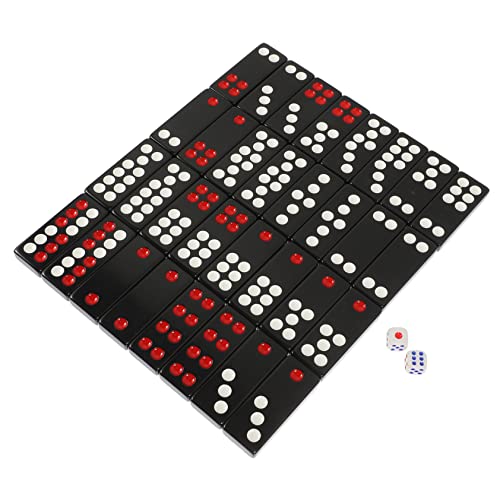 BESPORTBLE Chinesisches Traditionelles Paigow Spielset Solide Schwarze Knochen Tragbares Brettspiel für Partys und Freizeit Spaß für Paigow von BESPORTBLE