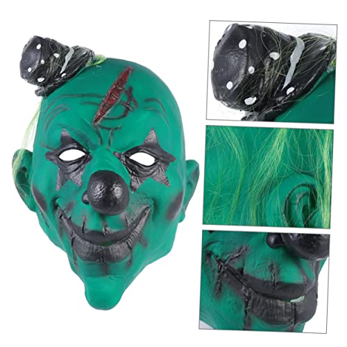 BESPORTBLE Clown-maske Gesichts- Grimmig Gruseliges Halloween Für Halloween Masken Party Halloween Für Erwachsene Gruselige Halloween-maske Gruseliger Clown Beängstigend Green Emulsion von BESPORTBLE