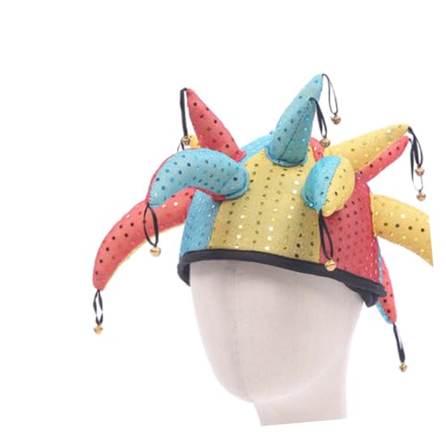 BESPORTBLE Clownhut mit Glocken für Halloween Kostümparty Bunte Maske für Karneval Festival Dekoration und Bühnenaufführungen Lustiges Accessoire für Männer und Frauen BESPORTBLE Clownhut mit Glocken für Halloween Kostümparty Bunte Maske für Karneval Festival Dekoration und Bühnenaufführungen Lustiges Accessoire für Männer und Frauen von BESPORTBLE