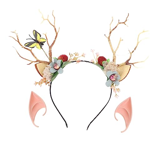 BESPORTBLE Cosplay Elfenohren Stirnband mit Beleuchteten Teiliges Fantasy Kostümaccessoire für Halloween Fasching Party und Cosplay Bequemer Kopfschmuck für Mädchen und Frauen von BESPORTBLE