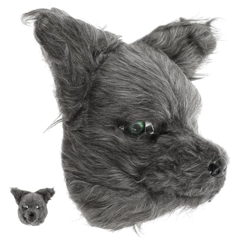 BESPORTBLE Cosplay-tiermaske Lustige Tiermaske Lustige Pelzmaske Wolf Voll Halber Mund Plüsch Halloween-masken Tier Led Wolf-cosplay Halloween-fuchsmasken Maskerade Masken Scherzen Pvc von BESPORTBLE