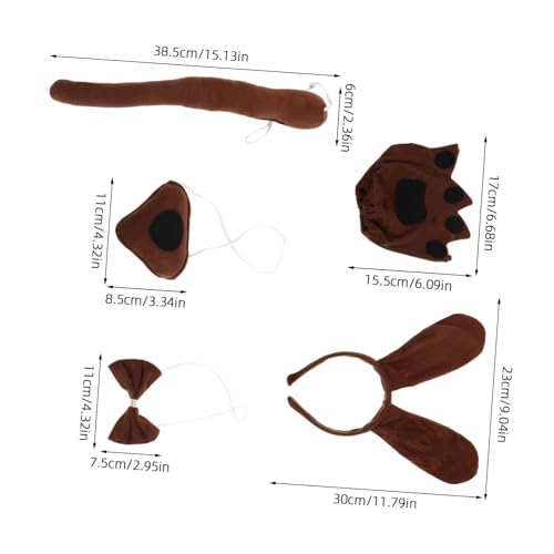 BESPORTBLE Cosplay-tierzubehör Für Junge Mädchen Mit Hundeohren Stirnband Nase Pfote Handschuhe Und Fliege Für Halloween Und Partys BESPORTBLE Cosplay-tierzubehör Für Junge Mädchen Mit Hundeohren Stirnband Nase Pfote Handschuhe Und Fliege Für Halloween Und Partys von BESPORTBLE