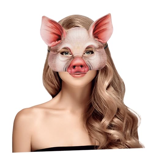 BESPORTBLE Creepy Halloween Schweinemaske aus Langlebigem EVA Halbes Gesicht Tierkostüm für Karneval Maskenball und Cosplay Vielseitige Tiermaske für Erwachsene und Foto-requisiten BESPORTBLE Creepy Halloween Schweinemaske aus Langlebigem EVA Halbes Gesicht Tierkostüm für Karneval Maskenball und Cosplay Vielseitige Tiermaske für Erwachsene und Foto-requisiten von BESPORTBLE