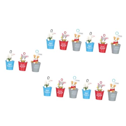 BESPORTBLE Cupcake-Topper 15 Stk Mikro-landschaftsverzierung Figuren Saftiger Blumentopf Tasse Hund Dekor Cupcake-dekoration Mini-cup-ornamente in Hundeform Schreibtisch Kunsthandwerk Harz von BESPORTBLE
