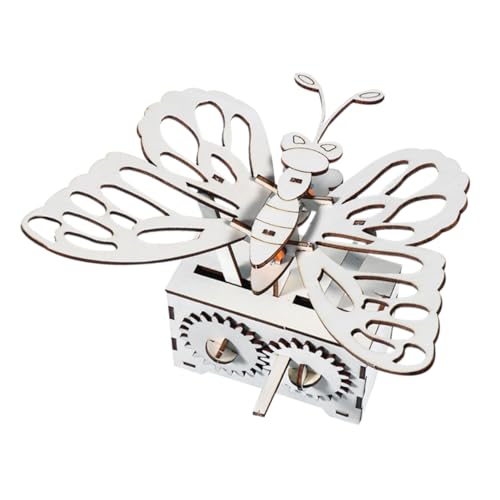 BESPORTBLE DIY Holz Handkurbel Schmetterlingsspielzeug Wissenschaft Experimentierset für Einfache Montage Fördert Kreativität und Lerninteresse Pädagogisches Bastelspielzeug von BESPORTBLE