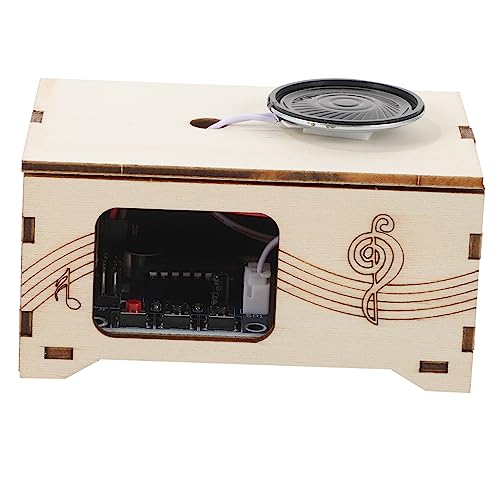 BESPORTBLE DIY Musikbox Holzmodell Handgefertigte Phonograph für Wissenschaftliches Experiment Kreative Aufnahme und Klangforschung Einzigartiges für Kleine von BESPORTBLE