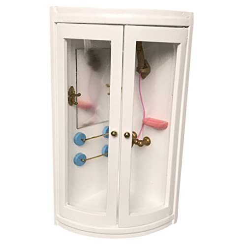 BESPORTBLE DIY Puppenhaus Dusche Badzimmer Figurines Detailgetreues Mini Badezimmer für Stilvolle Handgefertigte Miniatur Ausstattung von BESPORTBLE