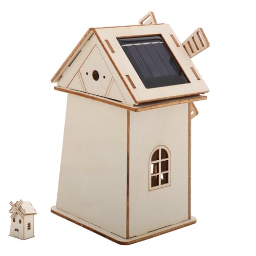 BESPORTBLE DIY Solarbetriebene Bausatz Aus Holz Unvollendetes Modell Für Wissenschaftsprojekt Zur Montage Montessori Für Jungen Und Kreatives Basteln von BESPORTBLE