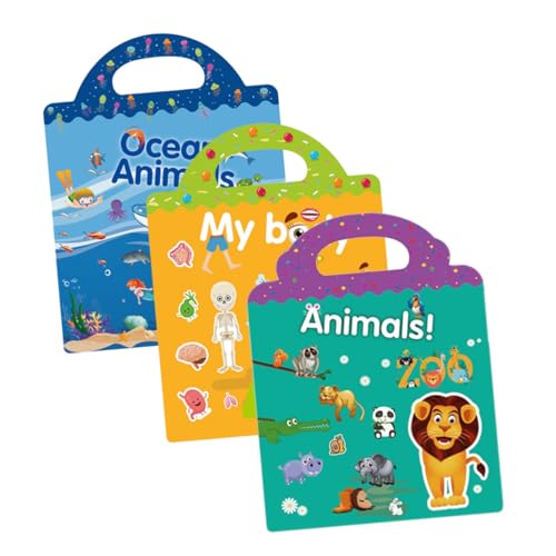 BESPORTBLE DIY Stickerbuch mit Cartoon Motiven Szenen Aufkleber für Fenster Glas und Milchbecher Buntes Wiederverwendbares Sticker für Jungen und Mädchen Ab Jahren BESPORTBLE DIY Stickerbuch mit Cartoon Motiven Szenen Aufkleber für Fenster Glas und Milchbecher Buntes Wiederverwendbares Sticker für Jungen und Mädchen Ab Jahren von BESPORTBLE