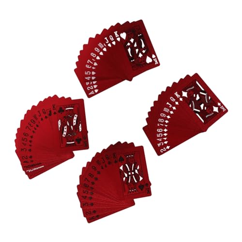 BESPORTBLE Deck Rote Pokerkarten wasserdichte Mini Spielkarten Spielkarten Für Reisen Und Kartenspiele Für Poker von BESPORTBLE