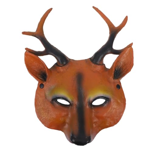 BESPORTBLE Deer Mask Cosplay für Halloween und Karneval Tierdesign Maske für Kostümpartys Leichtes PU Material für Bühnenaufführungen und Festliche Anlässe von BESPORTBLE