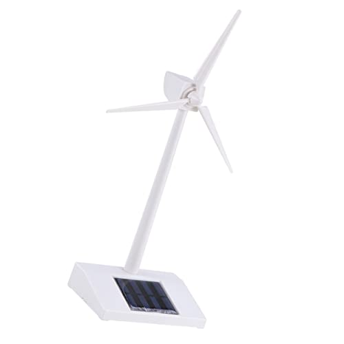 BESPORTBLE Desktop Windturbinenmodell Solarbetriebene Windmühlen Aus Abs Weiß Und Lehrreich Für Büro Schlafzimmer Und Wohnzimmer Einfache Montage Ohne Batterien von BESPORTBLE