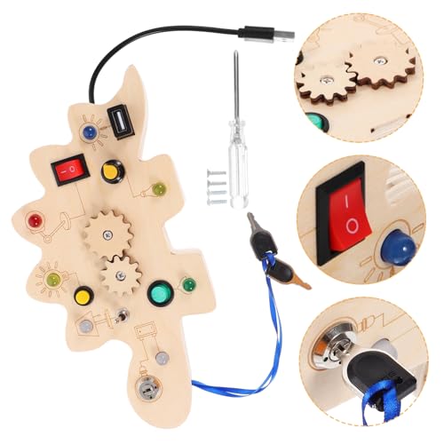 BESPORTBLE Dinosaurier LED Lernspielzeug Für Kleinkinder Montessori Busy Board Mit Elementen Pädagogisches Für Vorschulkinder Kinderspielzeug Für Frühkindliche BESPORTBLE Dinosaurier LED Lernspielzeug Für Kleinkinder Montessori Busy Board Mit Elementen Pädagogisches Für Vorschulkinder Kinderspielzeug Für Frühkindliche von BESPORTBLE