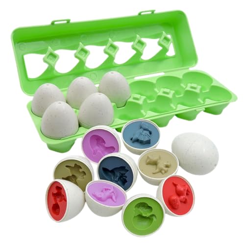 BESPORTBLE Dinosaurier Matching Eier Lernspielzeug Farben und Formerkennung Montessorispielzeug Ostergeschenk für Kleinkinder zur Kognitiven BESPORTBLE Dinosaurier Matching Eier Lernspielzeug Farben und Formerkennung Montessorispielzeug Ostergeschenk für Kleinkinder zur Kognitiven von BESPORTBLE