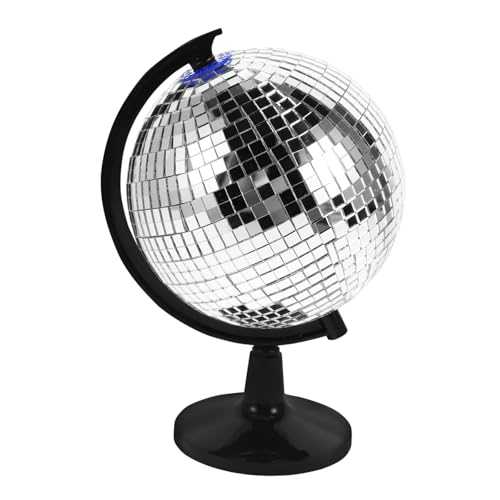 BESPORTBLE Disco Ball Silber Einzigartige Rotationsdekoration für Schreibtisch Handgefertigter Spiegelkugel für Kreative und Stilvolle Accessoires von BESPORTBLE