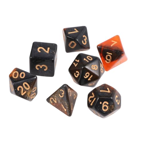 BESPORTBLE Doppelfarben Würfelset Acryl Würfel für Brettspiele Kreative Sternenhimmel Zahlenwürfel Zufällige Farben Zufällige Farbe von BESPORTBLE