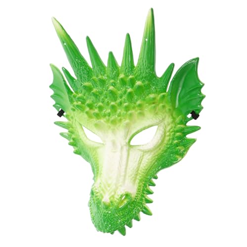 BESPORTBLE Drachenkopfmaske Cosplays Halloween Party LED Maskenkostüm gruselige maske tiermasken Maskerade Drachenmaske Cosplay Drachenkostüm Drachen-Cosplay-Maske 3D-Tiermaske Plastik Green von BESPORTBLE