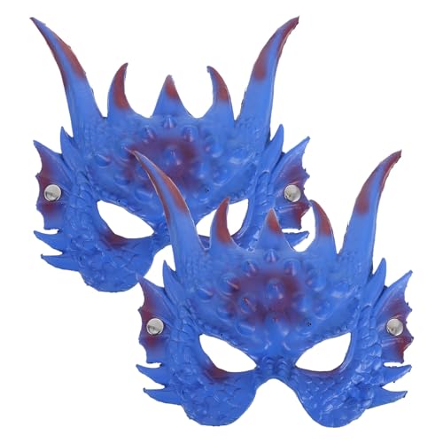 BESPORTBLE Drachenmaske 3D-Tier Chinesische Drachenkopfmaske Für Frühlingsfest Halloween Maskerade Cosplay Kostümzubehör Blau BESPORTBLE Drachenmaske 3D-Tier Chinesische Drachenkopfmaske Für Frühlingsfest Halloween Maskerade Cosplay Kostümzubehör Blau von BESPORTBLE