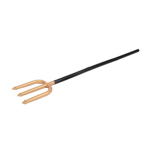 BESPORTBLE Dreipunkte Walking Stick Requisiten Stock-kostüm-Requisite Ausgefallener Stock Golddreizack Stock Für Kostüm Steampunk-Stock Stockkostüm Rohrstütze Stabstock Plastik von BESPORTBLE