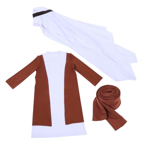 BESPORTBLE Dubai Kostüm Arabisches Kostüm für Halloween Joseph Outfit mit Kopftuch für Partys und Aufführungen BESPORTBLE Dubai Kostüm Arabisches Kostüm für Halloween Joseph Outfit mit Kopftuch für Partys und Aufführungen von BESPORTBLE