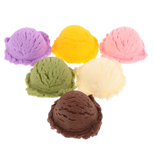 BESPORTBLE Echteistische Fake Eiscreme Bälle Künstliche Eiscreme Kugeln Simulation Von Eiscreme Desserts Für Deko Für Desserts Zubehör Gefälschte Eistüten Mit Farben von BESPORTBLE