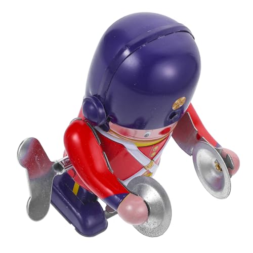BESPORTBLE Edelstahl Aufziehroboter mit Trommel Verschleißfestes Dekoratives Blechspielzeug Lustiger Mechanismus Soldat für Kreatives für Sammler und Geburtstagsfeiern von BESPORTBLE