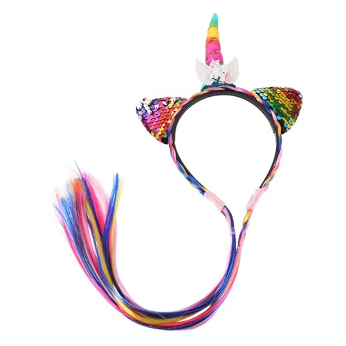 BESPORTBLE Einhorn Haarreif mit Kunststoff haarreifen und Süßer Perücke für Mädchen Modisches Cartoon stirnband für Bühne Feiertage und Fantasievolles Spiel Praktischer Haarschmuck BESPORTBLE Einhorn Haarreif mit Kunststoff haarreifen und Süßer Perücke für Mädchen Modisches Cartoon stirnband für Bühne Feiertage und Fantasievolles Spiel Praktischer Haarschmuck von BESPORTBLE