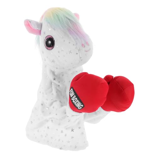 BESPORTBLE Einhorn Handpuppe Mit Geräuschen Einziehbare Stofftierpuppe Für Interaktives Für Emotionale Bindung Perfektes Für Besondere Anlässe von BESPORTBLE