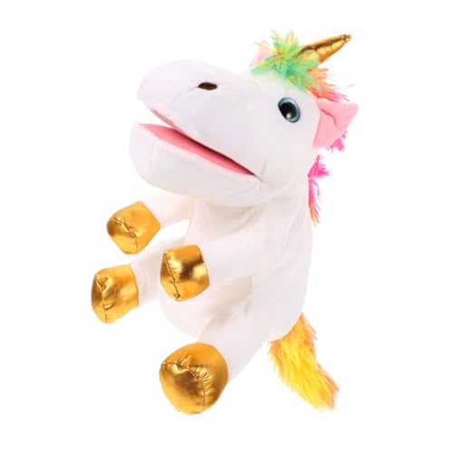 BESPORTBLE Einhorn Handpuppe Plüsch Tier Handspielzeug Interaktives Erzählspielzeug für Erwachsene und Pädagogische Handpuppe zur Eltern Junge Mädchen Bindung Weiß BESPORTBLE Einhorn Handpuppe Plüsch Tier Handspielzeug Interaktives Erzählspielzeug für Erwachsene und Pädagogische Handpuppe zur Eltern Junge Mädchen Bindung Weiß von BESPORTBLE