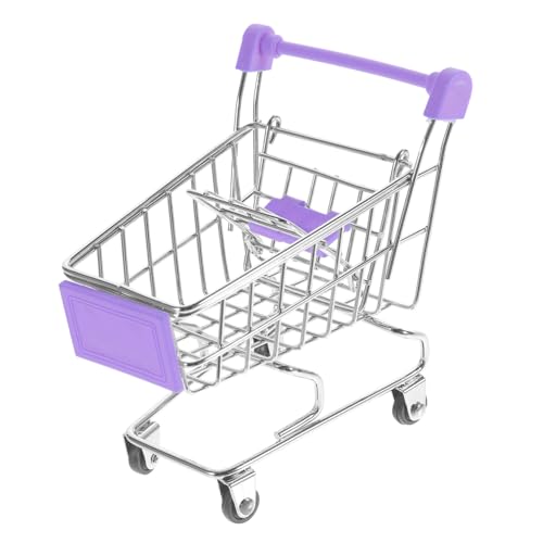 BESPORTBLE Mini-einkaufswagen Spielzeug Eisen Kunststoff Kleiner Trolley Dekorativ Für Küche Büro Schlafzimmer von BESPORTBLE