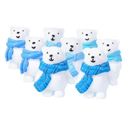 BESPORTBLE Eisbärpuppe Schneespielzeug für Eisbären Eisberg Eisbär-Spielzeugfiguren Weihnachtsdeko schneelandschaft Miniatur-Bärenfiguren Terrarium basteln selber Machen Harz Weiß von BESPORTBLE