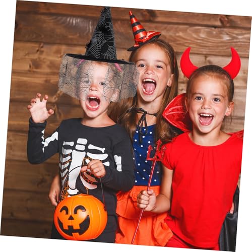 BESPORTBLE Eleganter Halloween Hexenhut Damen Schwarzer Cosplay Hexenhut mit Spitze und Spinnenmotiv Weicher für Kostümpartys Wiederverwendbar und Komfortabel für Halloween und Themenfeiern von BESPORTBLE