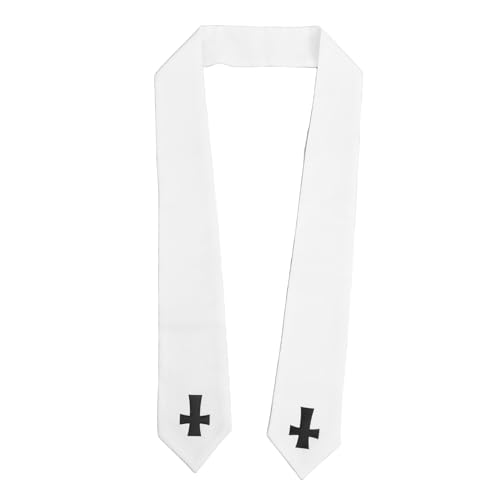 BESPORTBLE Eleganter Priesterstola mit Kreuzstickerei für Herren Hochwertige Religiöse Kleidung für Hochzeiten Halloween und Cosplay Pflegeleicht und für Zeremonien und Partys von BESPORTBLE