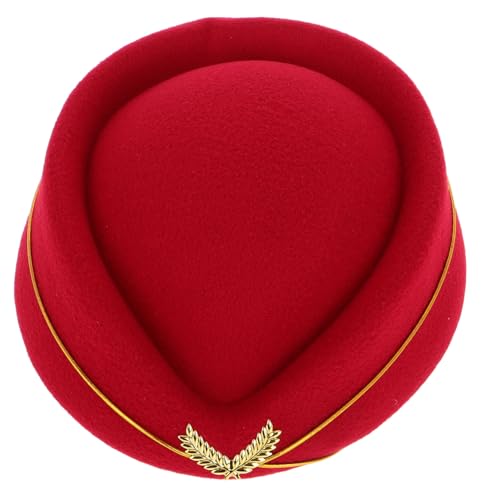 BESPORTBLE Eleganter Stewardessenhut Damen Cosplay Hut für Themenpartys Kostümzubehör Kunstfilz Mütze für Bühnenauftritte BESPORTBLE Eleganter Stewardessenhut Damen Cosplay Hut für Themenpartys Kostümzubehör Kunstfilz Mütze für Bühnenauftritte von BESPORTBLE