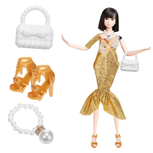 BESPORTBLE Elegantes Puppen Abendkleid mit Glitzerndem Meerjungfrauen Kostüm Schuhen Handtasche und Halskette Stilvolle Puppenkleidung für Mädchen Vielseitige Accessoires für Puppenmode BESPORTBLE Elegantes Puppen Abendkleid mit Glitzerndem Meerjungfrauen Kostüm Schuhen Handtasche und Halskette Stilvolle Puppenkleidung für Mädchen Vielseitige Accessoires für Puppenmode von BESPORTBLE