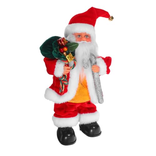 BESPORTBLE Elektrische Kleine Weihnachtsmannpuppe mit Musik und Beweglichen Festliche Weihnachtsdekoration für Party und Fröhliche Familienfeier von BESPORTBLE
