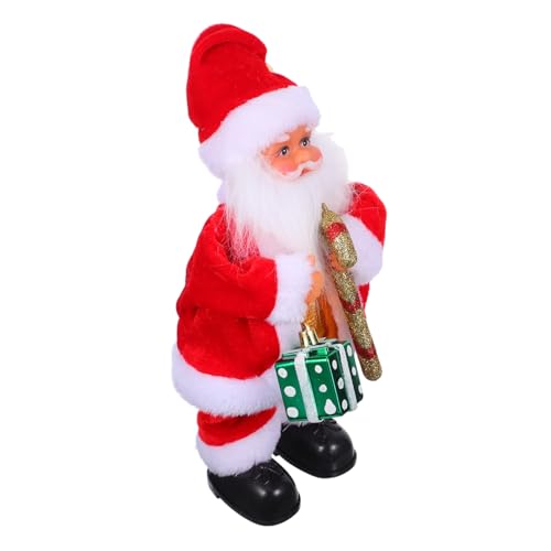 BESPORTBLE Elektrische Santa Puppe mit Musikfunktion Kleine Niedliche Weihnachtsmann Figur Festliche Party Dekoration Kinderfreundliches Sichere Oberfläche für Familienfeiern und von BESPORTBLE