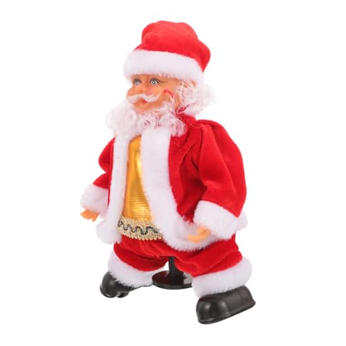 BESPORTBLE Elektrische Weihnachtsmann Figur Drehend mit Musik Weihnachtsdeko Lustige Santa Claus Puppe ohne Batterie für Zuhause von BESPORTBLE