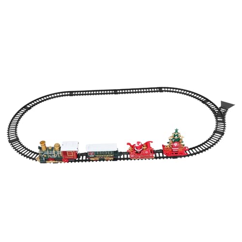 BESPORTBLE Elektrischer Weihnachtszug mit Schienen Musik Lichtfunktion Einfache Montage Kreatives Spiel für Jungen Mädchen Festliche Weihnachtsbaumdekoration von BESPORTBLE