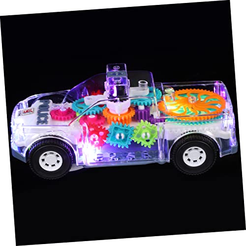 BESPORTBLE Elektrisches Spielzeugauto Mit Licht Und Musik Mechanisches Gear Toy Für Jahre Transparente Konstruktion Schraubendreher Ohne Batterien Spaßiges Lernspielzeug von BESPORTBLE